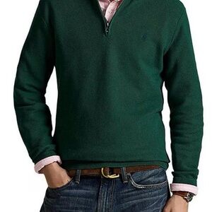 Ralph Lauren Forest Green Zip-Up Sweater